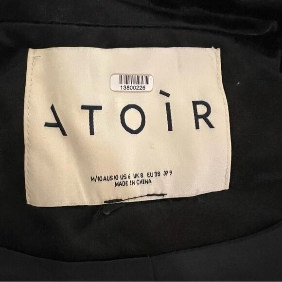 Atior Canyon black cotton silk blend cutout cropped blazer US6 - Picture 7 of 9